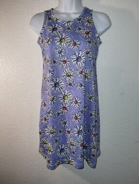 bebe Girls Dress Lavender Daisy Dress sz 14/16